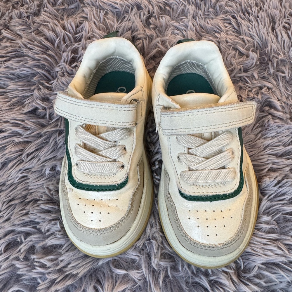 OshKosh B'gosh Cream and Green Sneakers